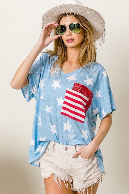 Star-Spangled Sequin Tee
