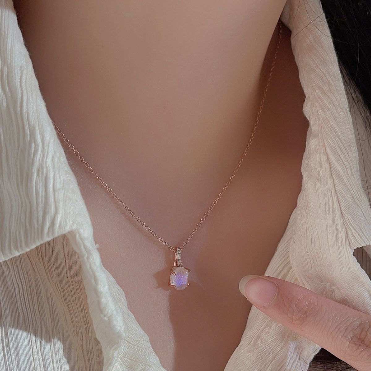 Luna Glow Moonstone Necklace