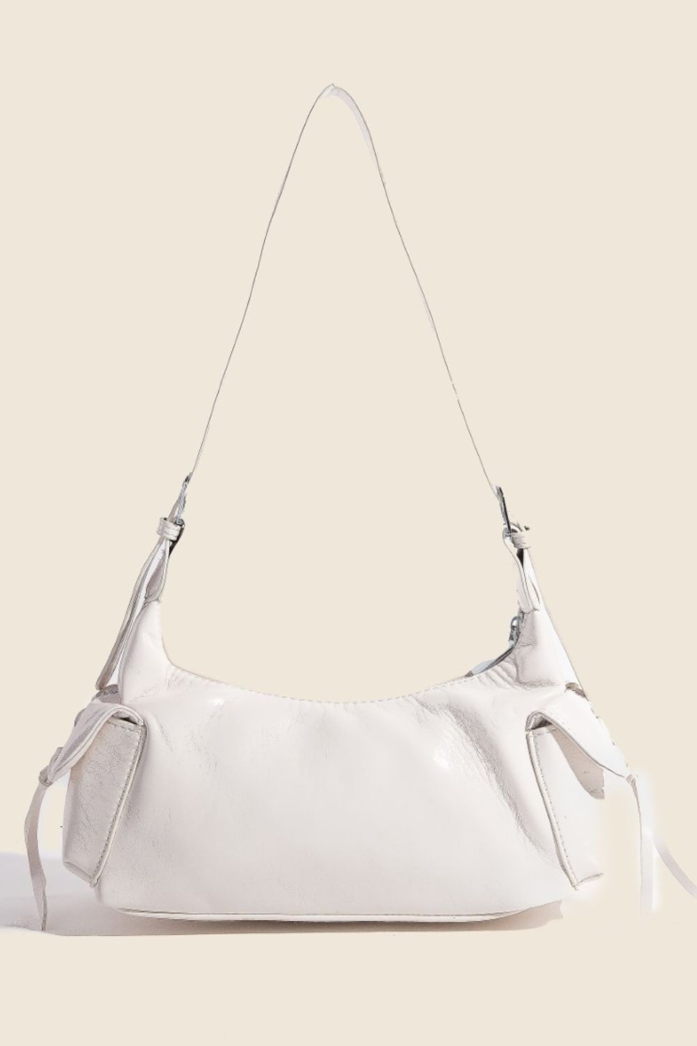 Ivory Luxe Pocket Shoulder Bag