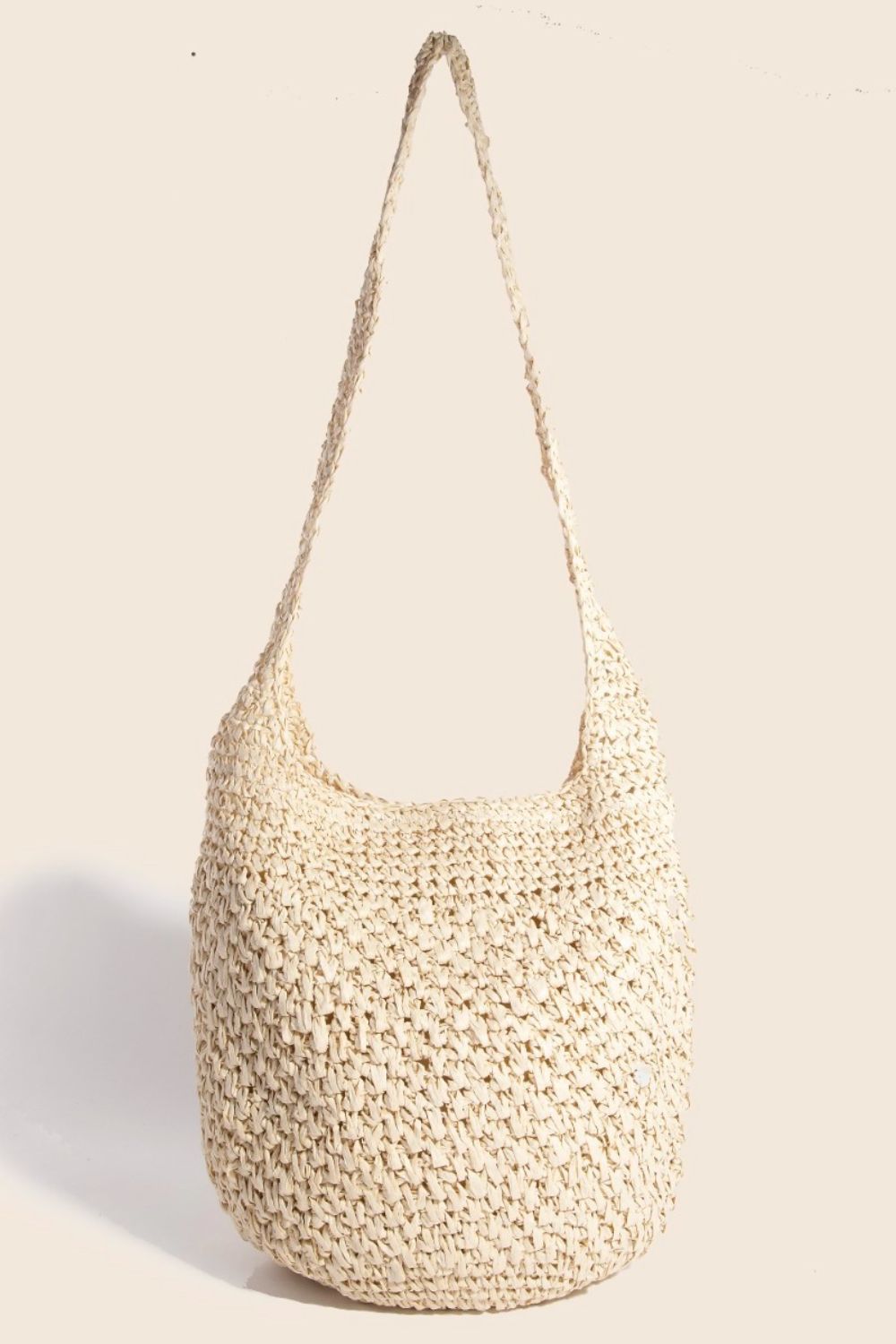 Pastel Yellow Woven Shoulder Bag