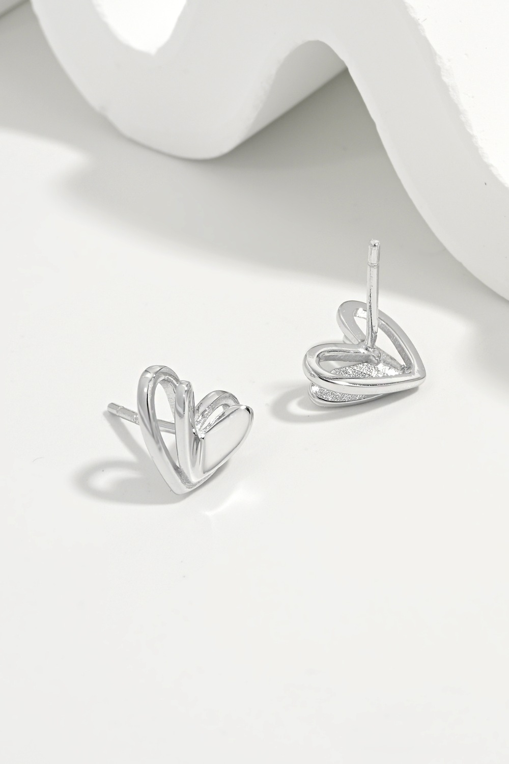 Mini Heart Sterling Silver Studs