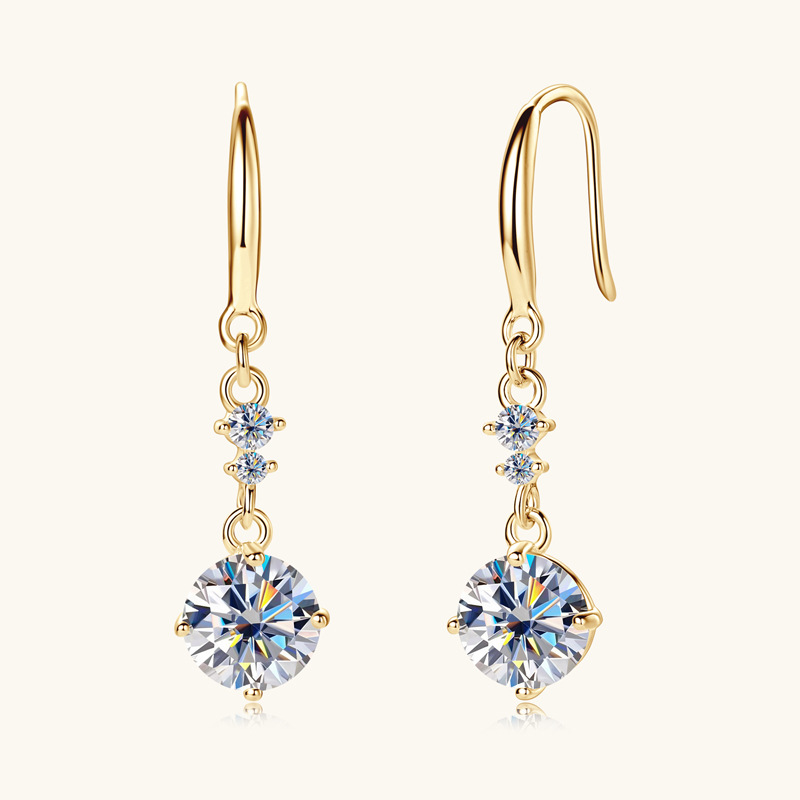 Radiant Drops – 2ct Moissanite Glow Earrings