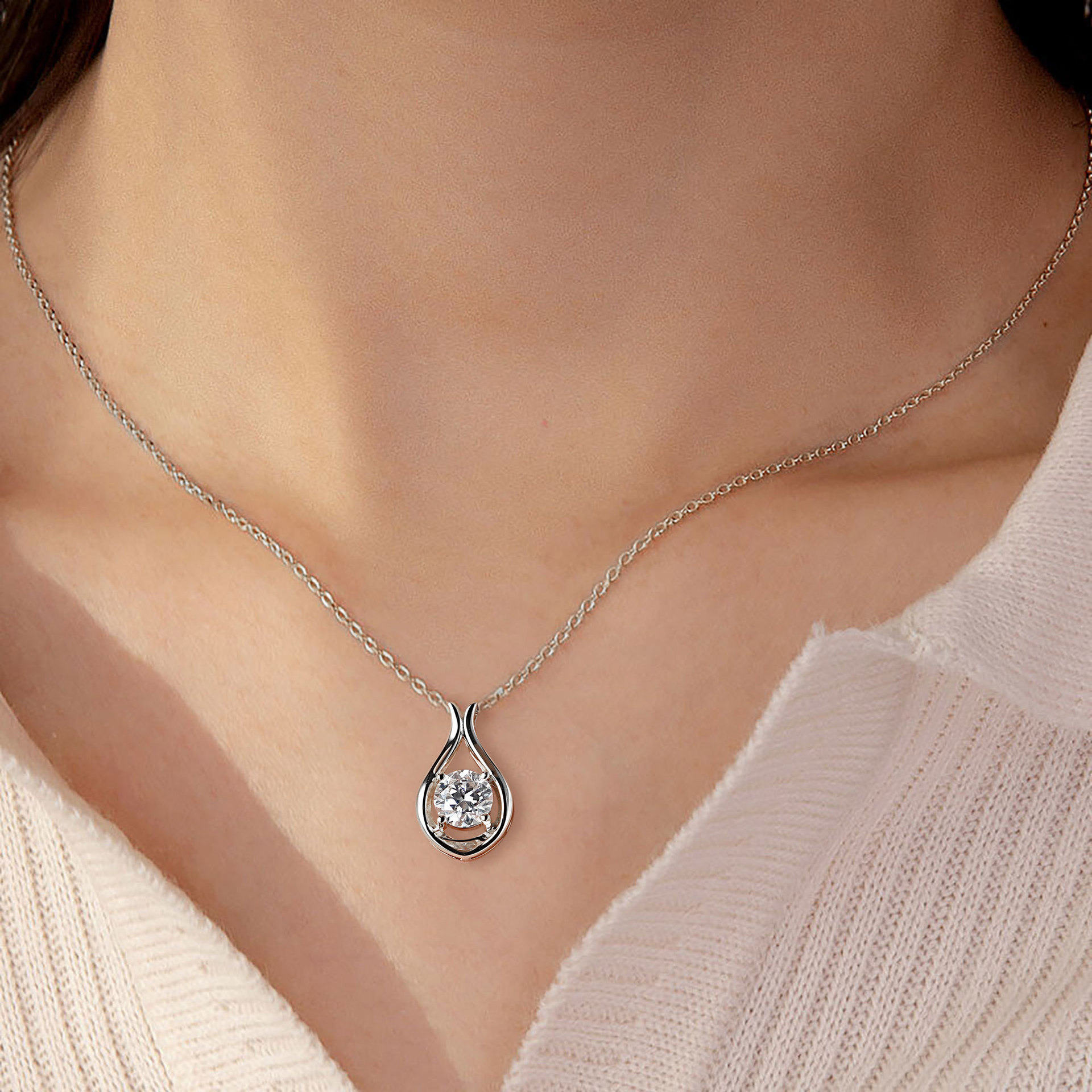 Luna Teardrop Glow Necklace