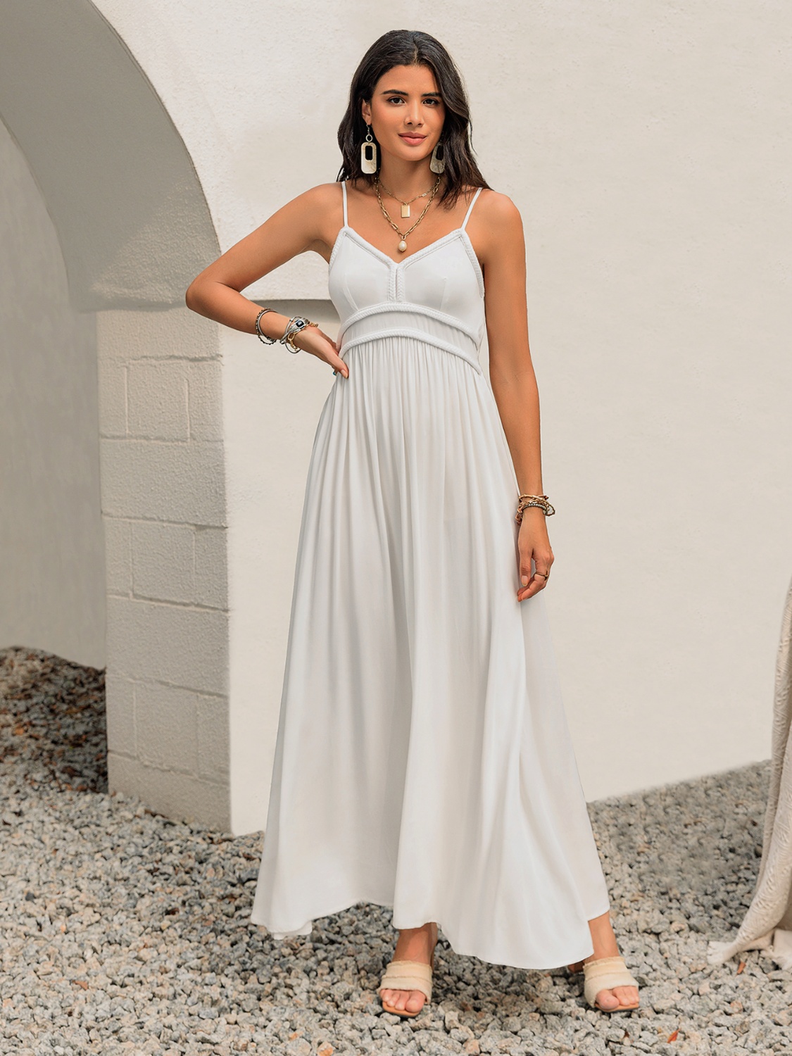 RusttyDustty V-Neck Square Cami Dress