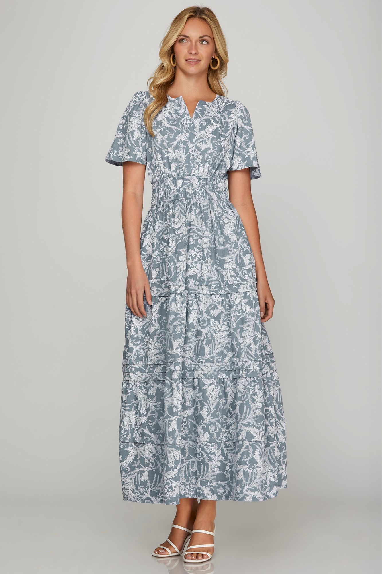 She + Sky Elegant Boho-Chic Maxi Dress