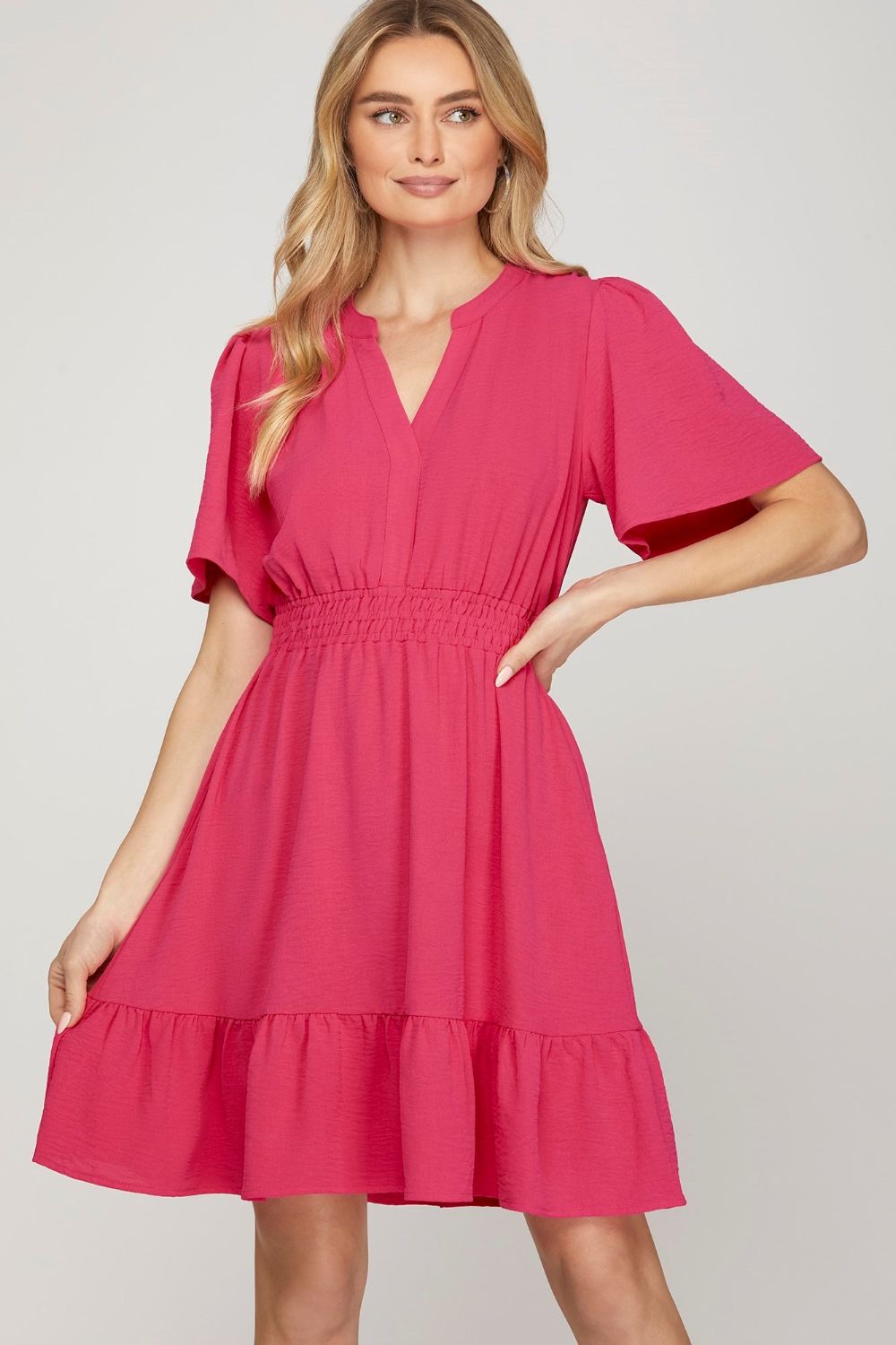 Luxe Chic Crinkle Mini Dress