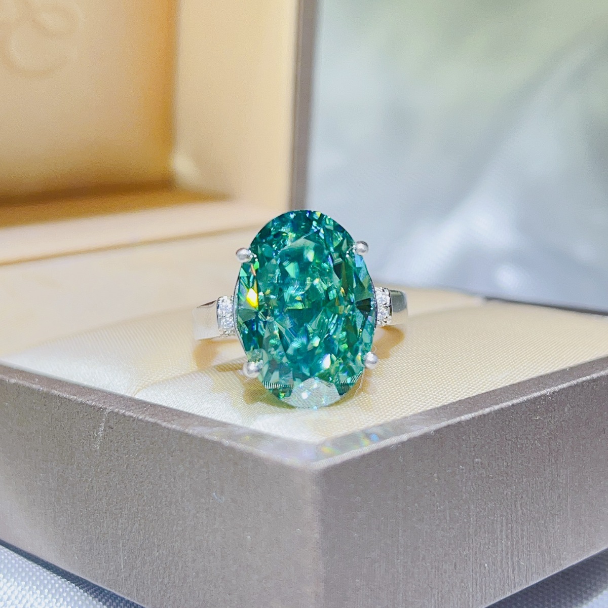 Aquanova Moissanite Ring