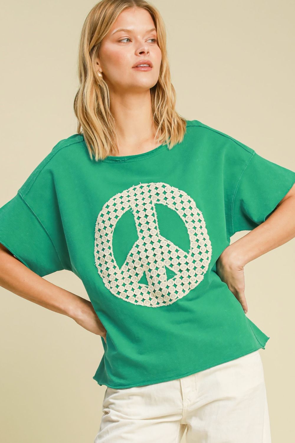 Peace Sign Oversized T-Shirt